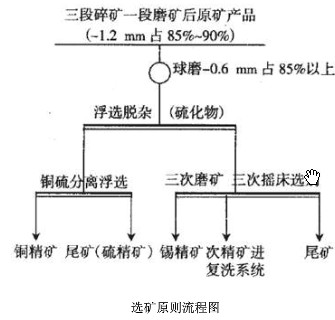 錫石多金屬氧硫混合礦選礦流程