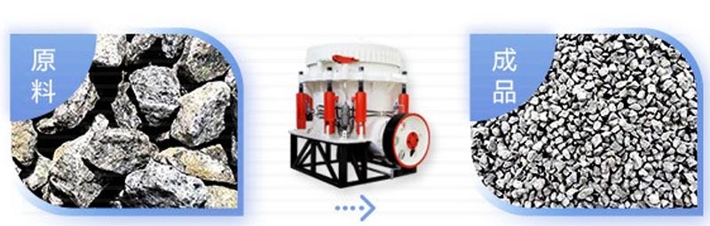 圓錐碎石機(jī)破碎物料成品展示